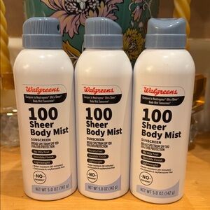 Walgreens (3) SPF 100 Sheer Body Mist Sunscreen